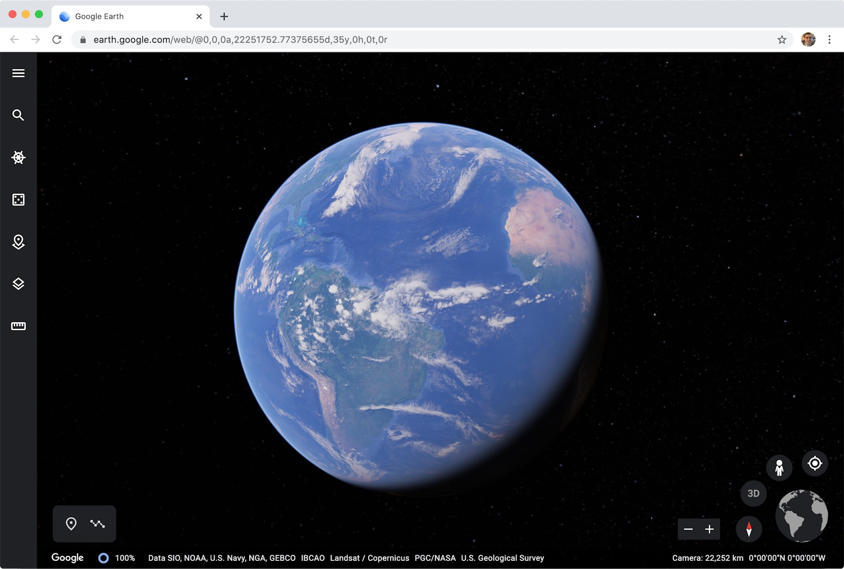 Google Earth Web.