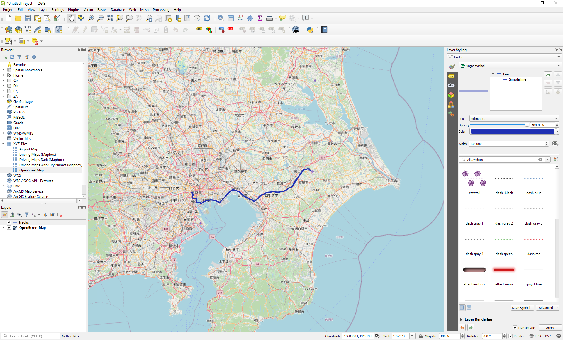 QGIS layer styling panel.