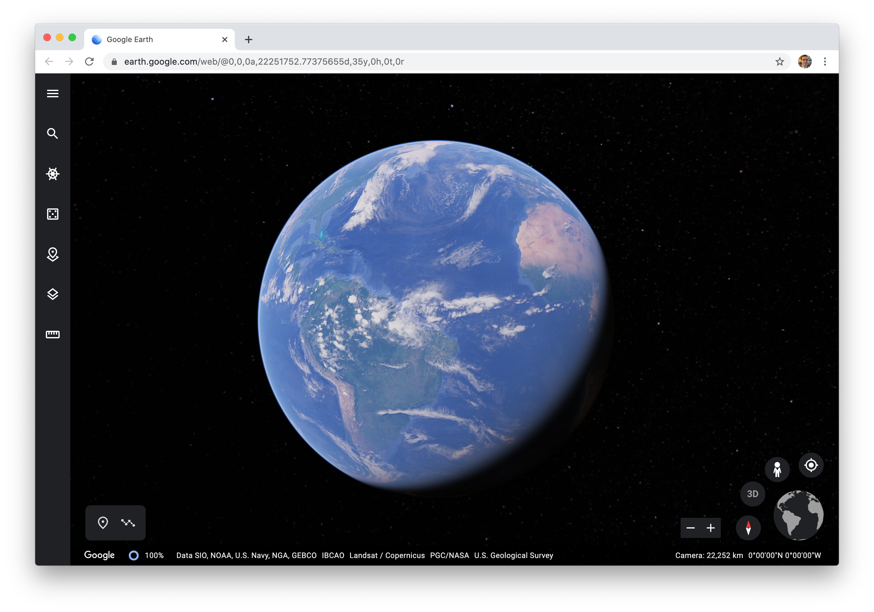 Google Earth Web.