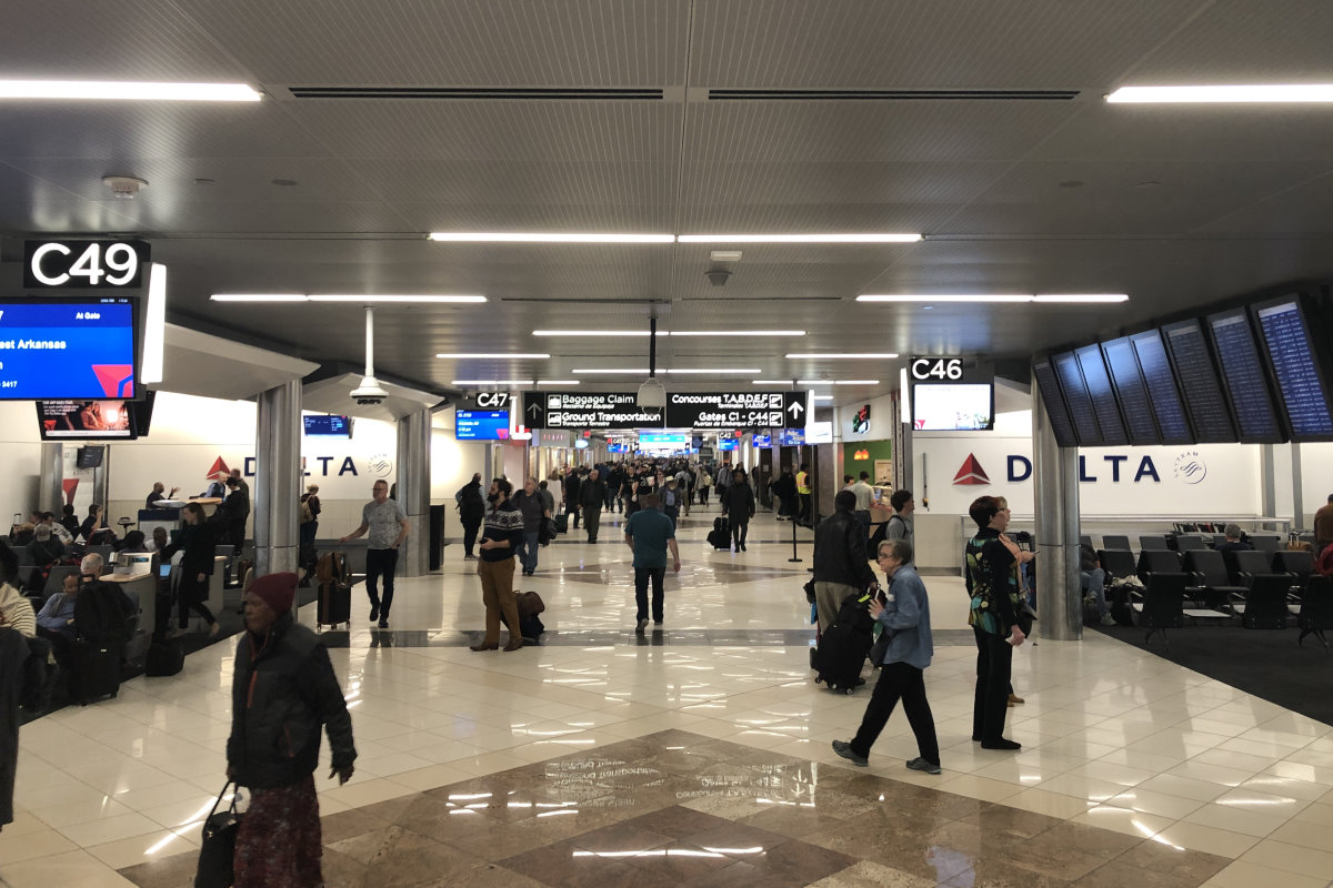 The inside of Concourse C at ATL.