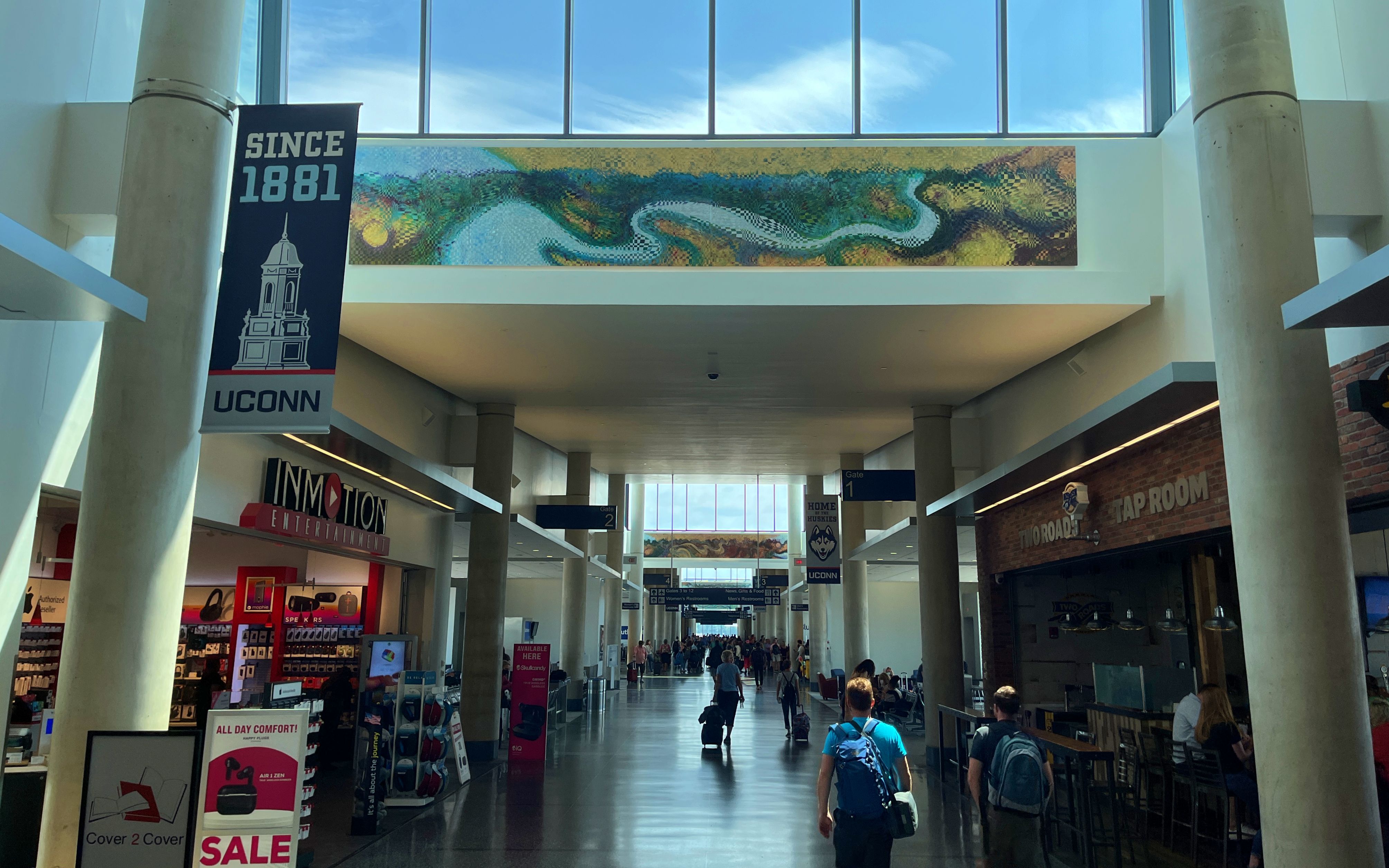 Interior view of BDL concourse..