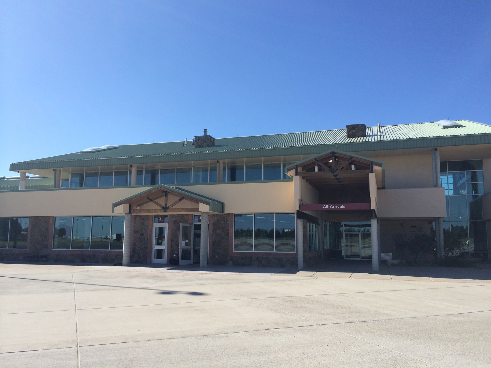 The terminal as viewed from the ramp at FLG.