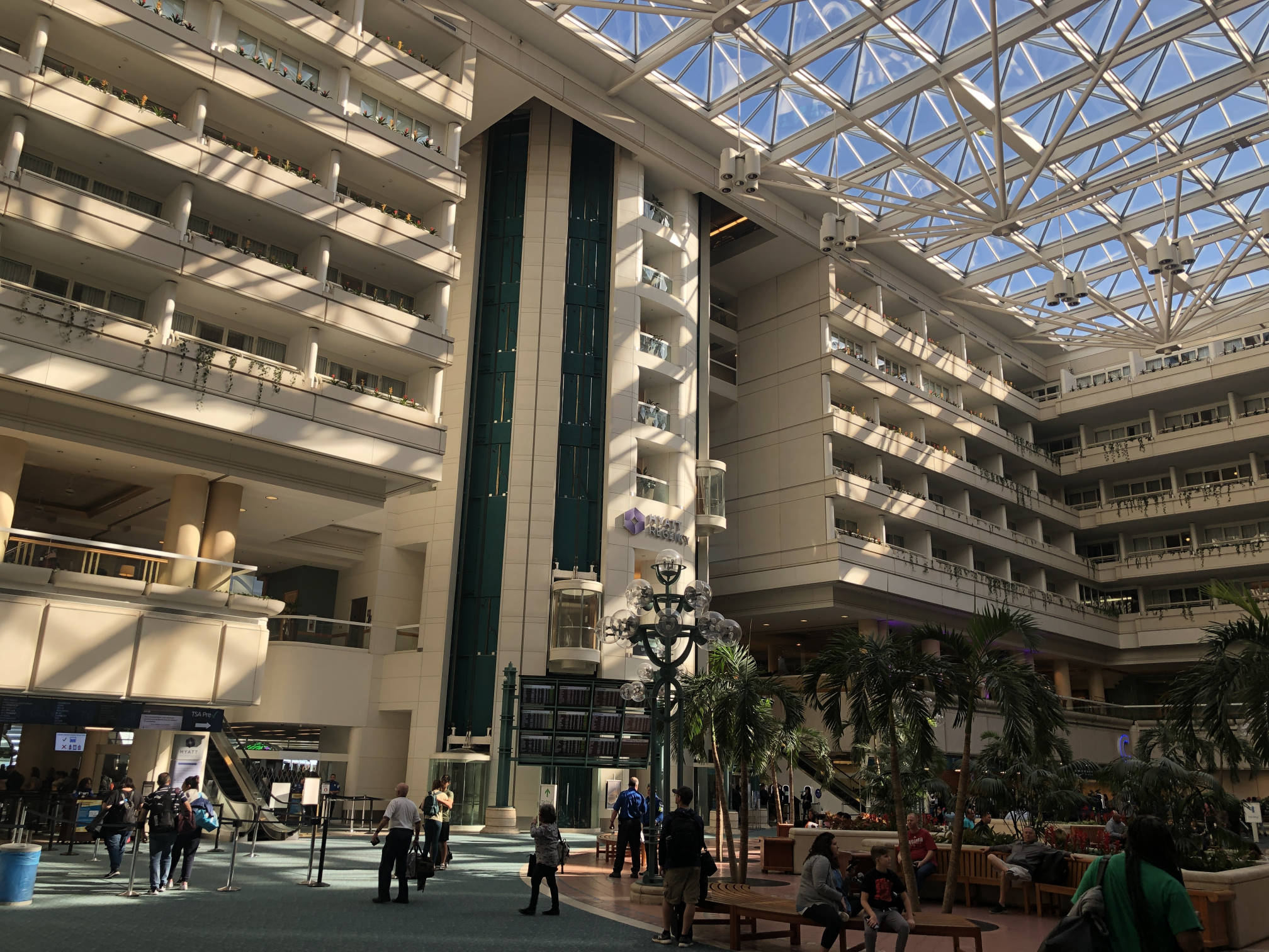 Hyatt lobby at MCO.