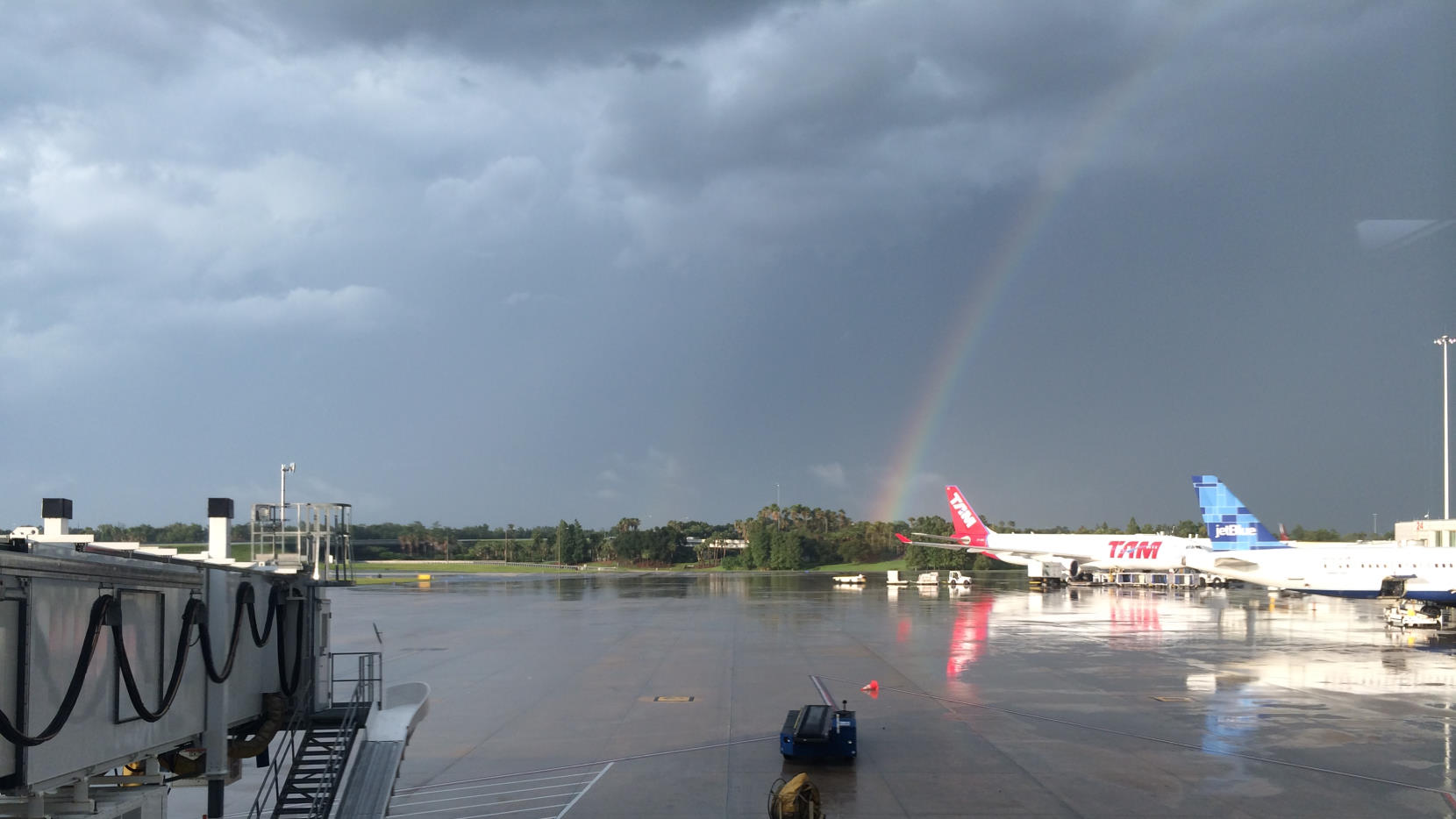 A rainbow over MCO.