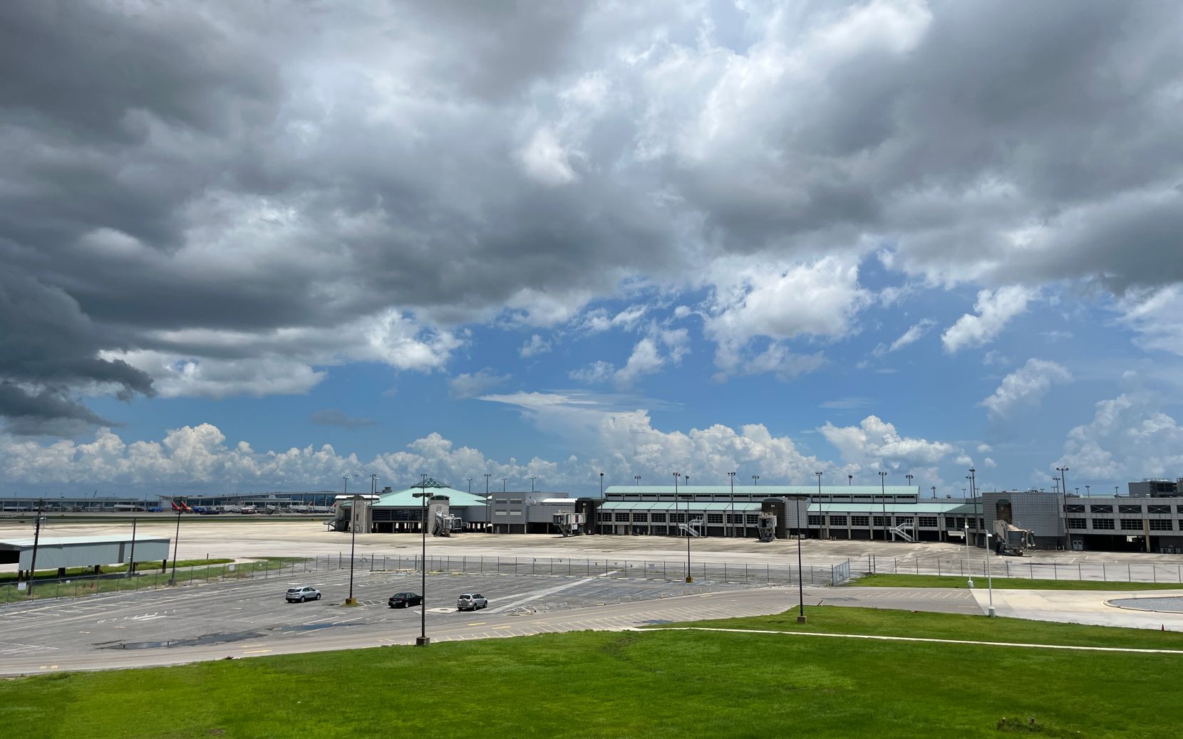 Old terminal of MSY, with the new terminal in the background