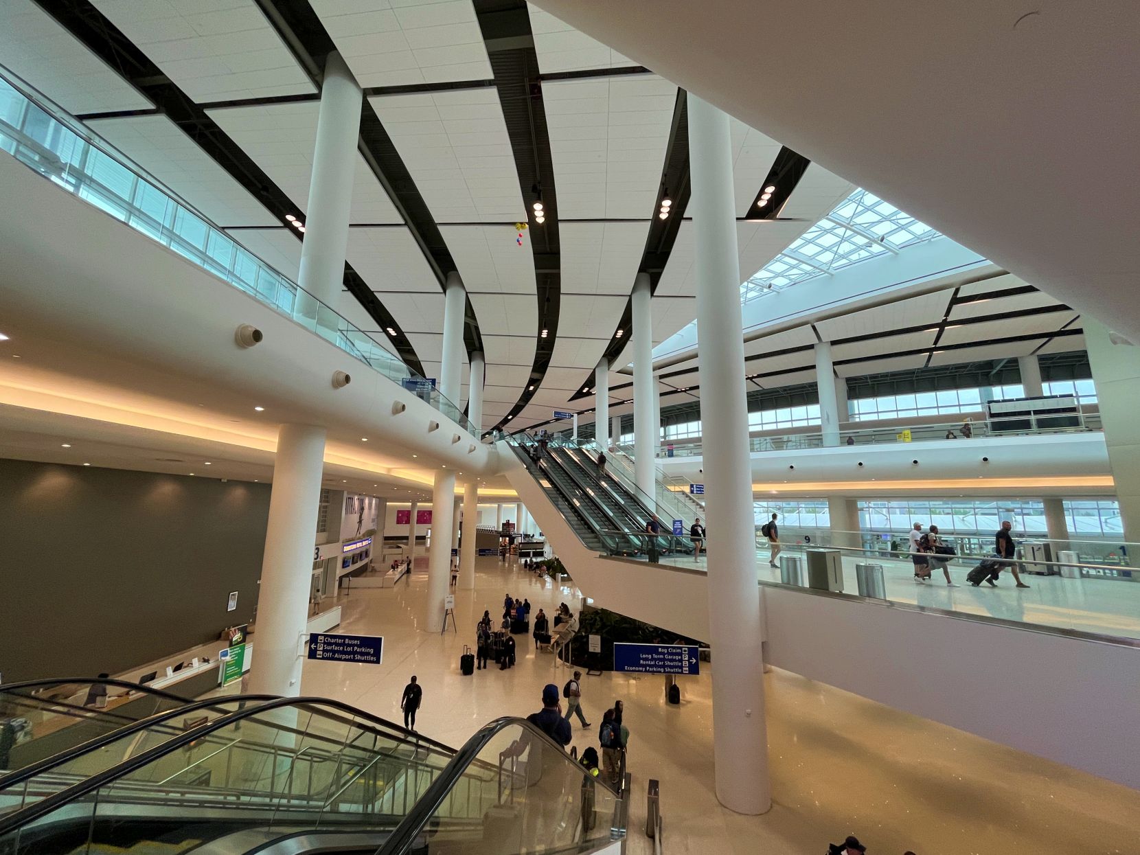 Three-story new terminal lobby