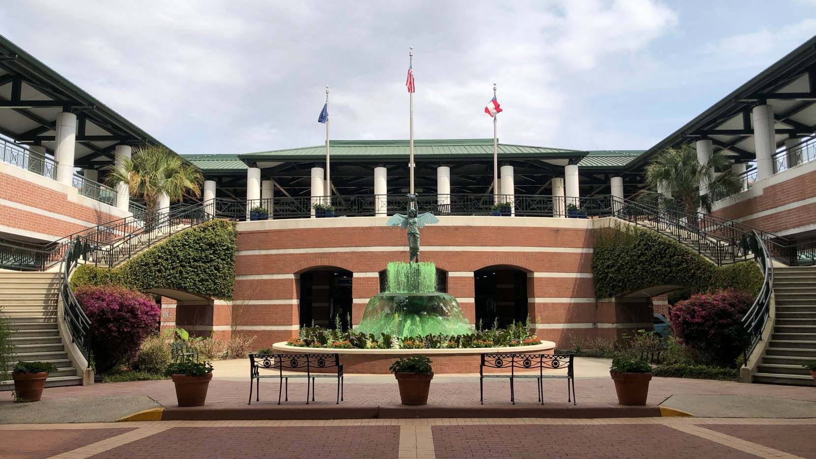 Fountain in front of SAV terminal.