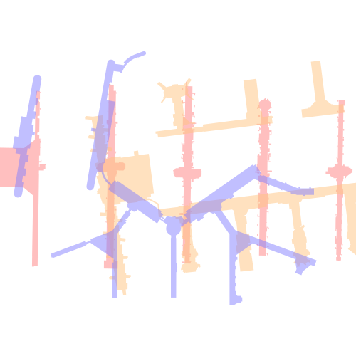 Thumbnail of a silhouette of Size Comparison of the Busiest US Airports.