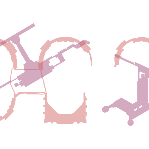 Thumbnail of a silhouette of Size Comparison of NRT and DFW.