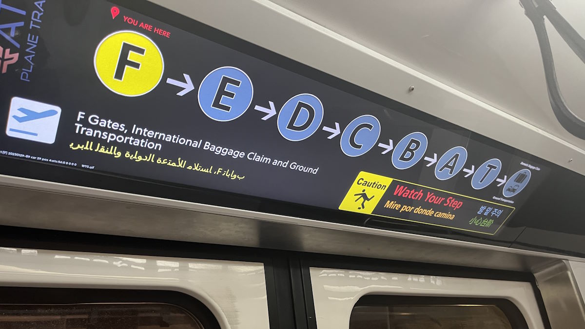 Terminal map on ATL's Plane Train